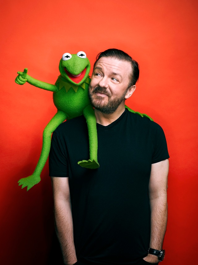 Ricky Gervais & Constantine the Muppet